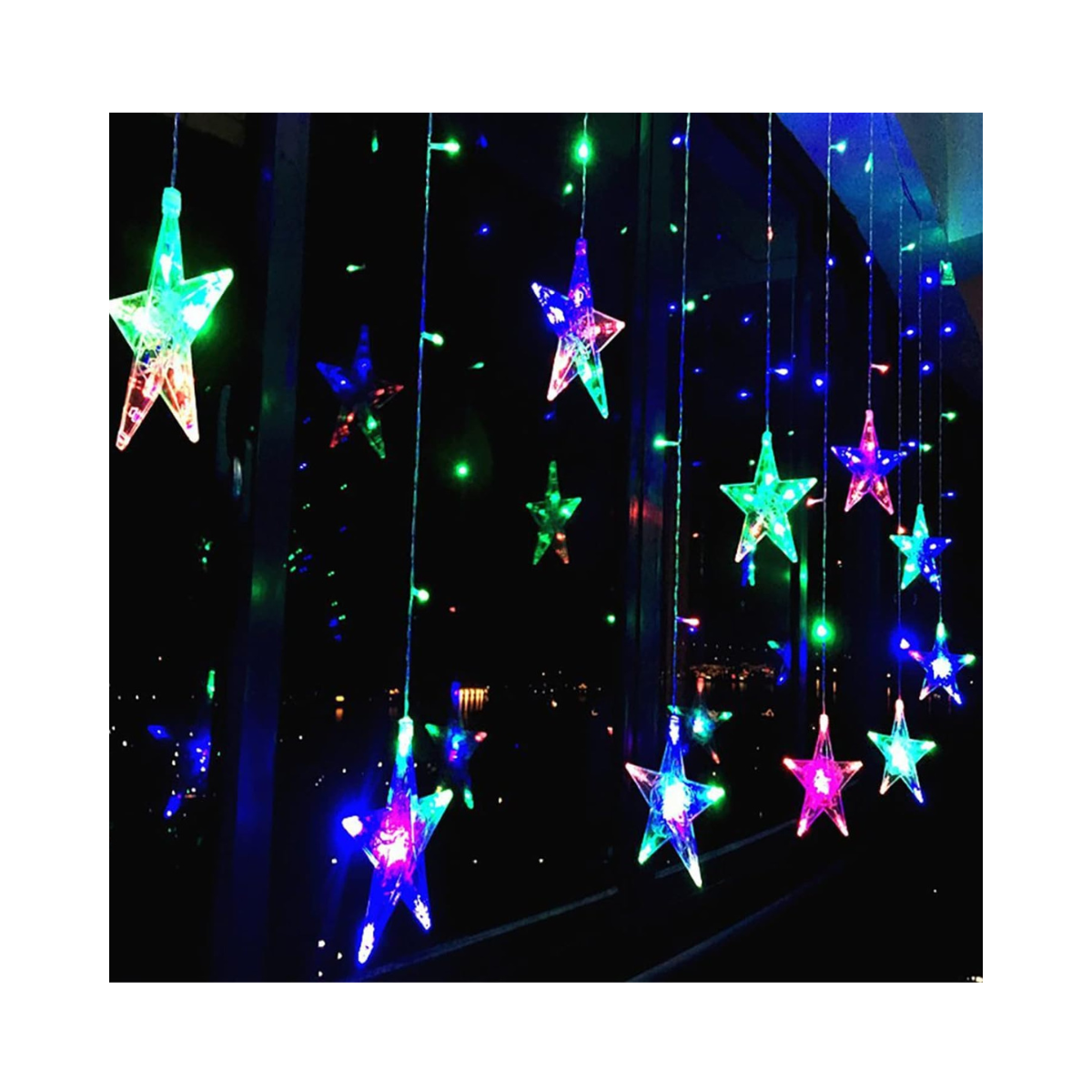 Cadena Luces LED con estrellas de color