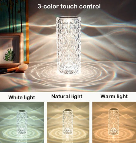 LAMPARA DE CRISTAL LUZ RGB CON PARLANTE