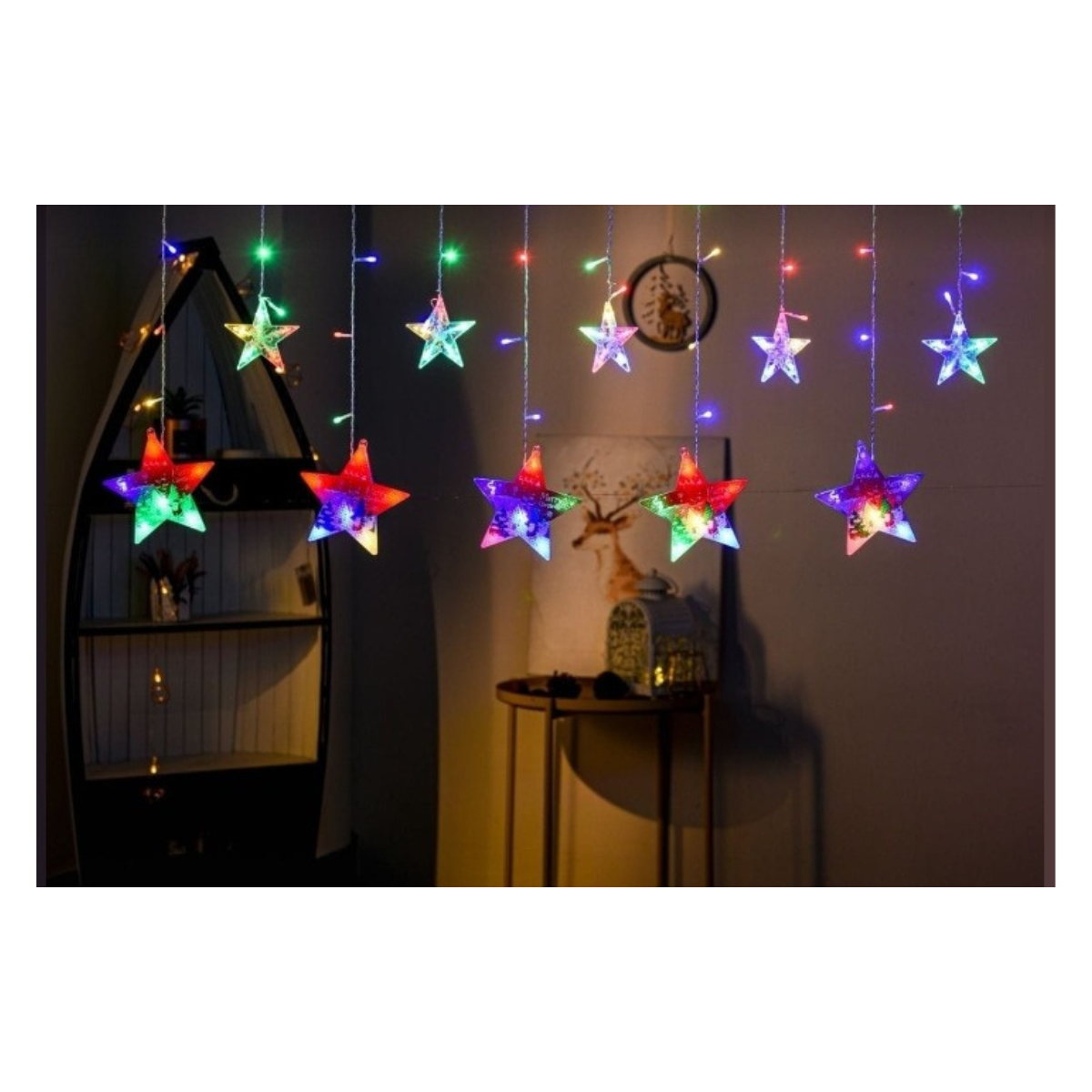 Cadena Luces LED con estrellas de color