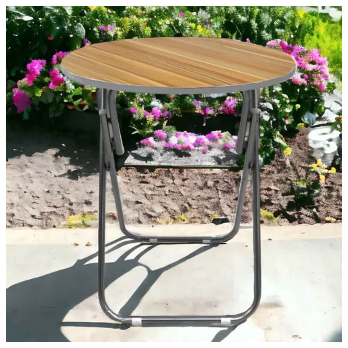 Mesa Plegable Redonda de 80x80 cm