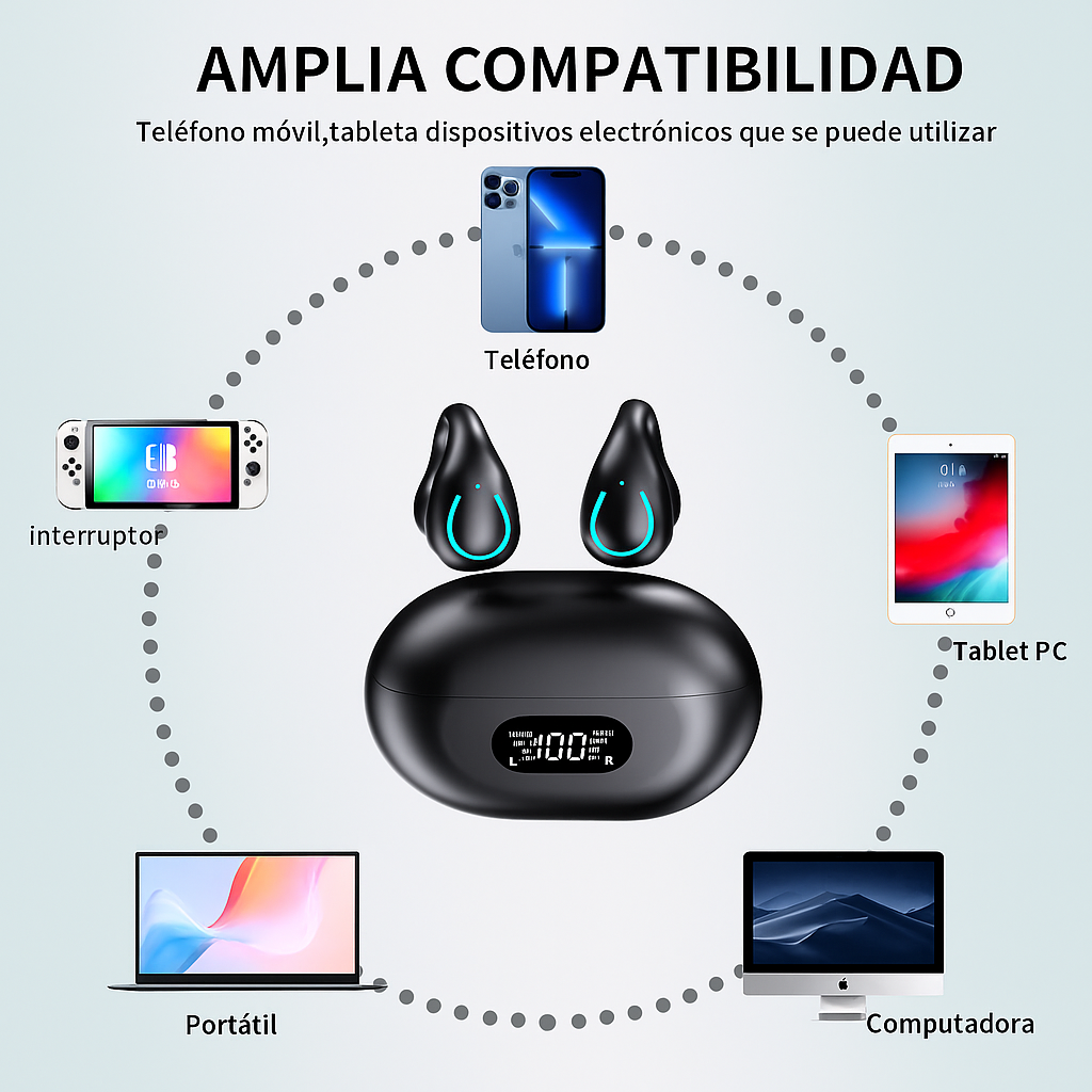 Auriculares Bluetooth Conducción Ósea