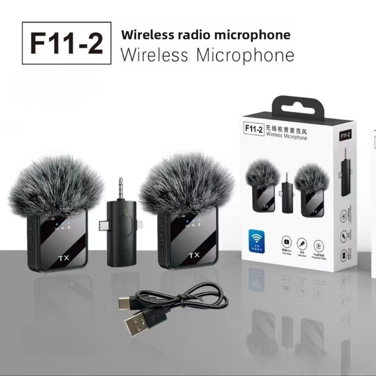 Micrófono Inalámbrico de Solapa F11-2