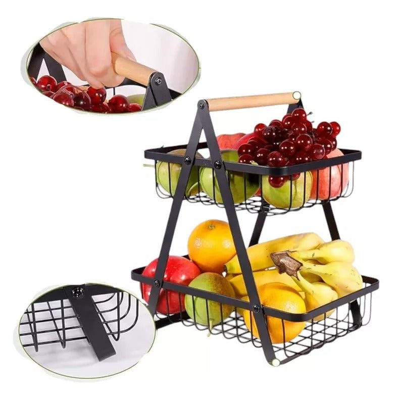 HS - ORGANIZADOR FRUTERO DOBLE NIVEL