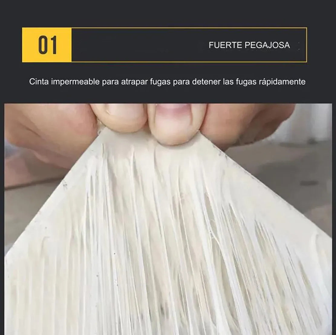 Cinta selladora para goteras en el techo
