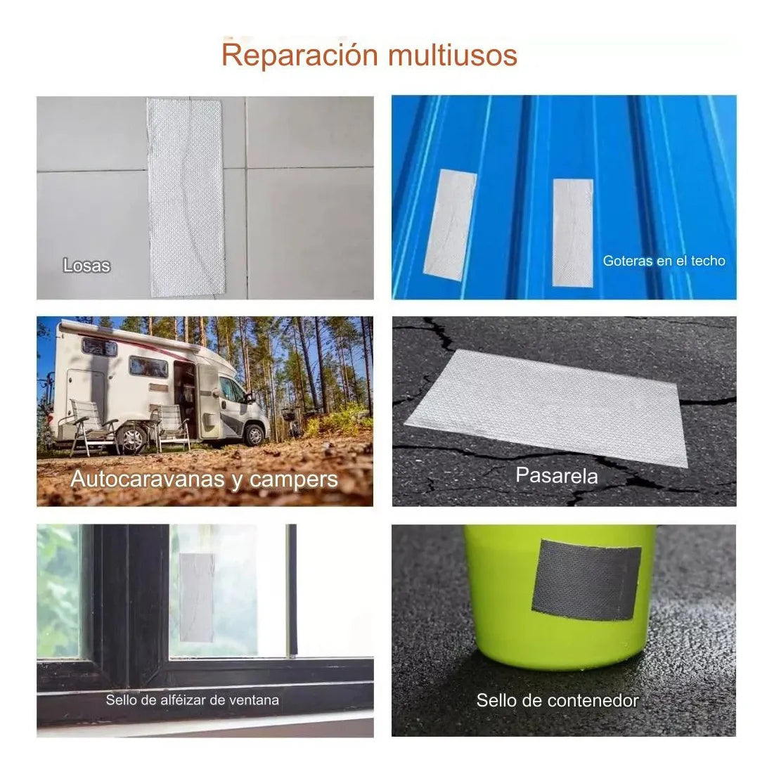 Cinta selladora para goteras en el techo