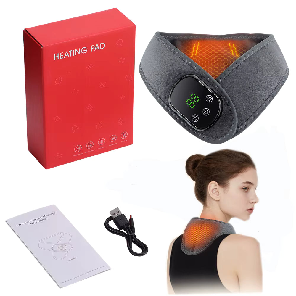 Masajeador Térmico Cuello Vibración USB