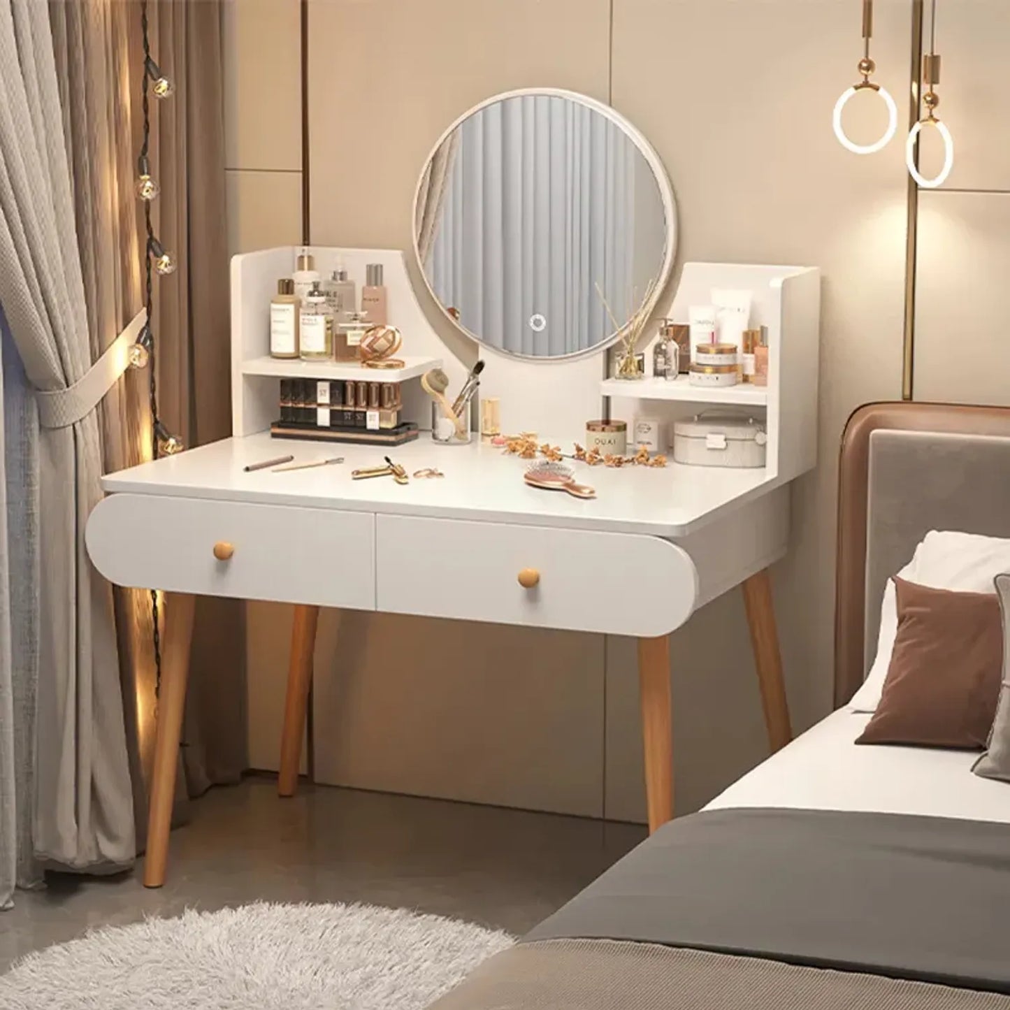 Organizador de Maquillaje Espejo + Luz